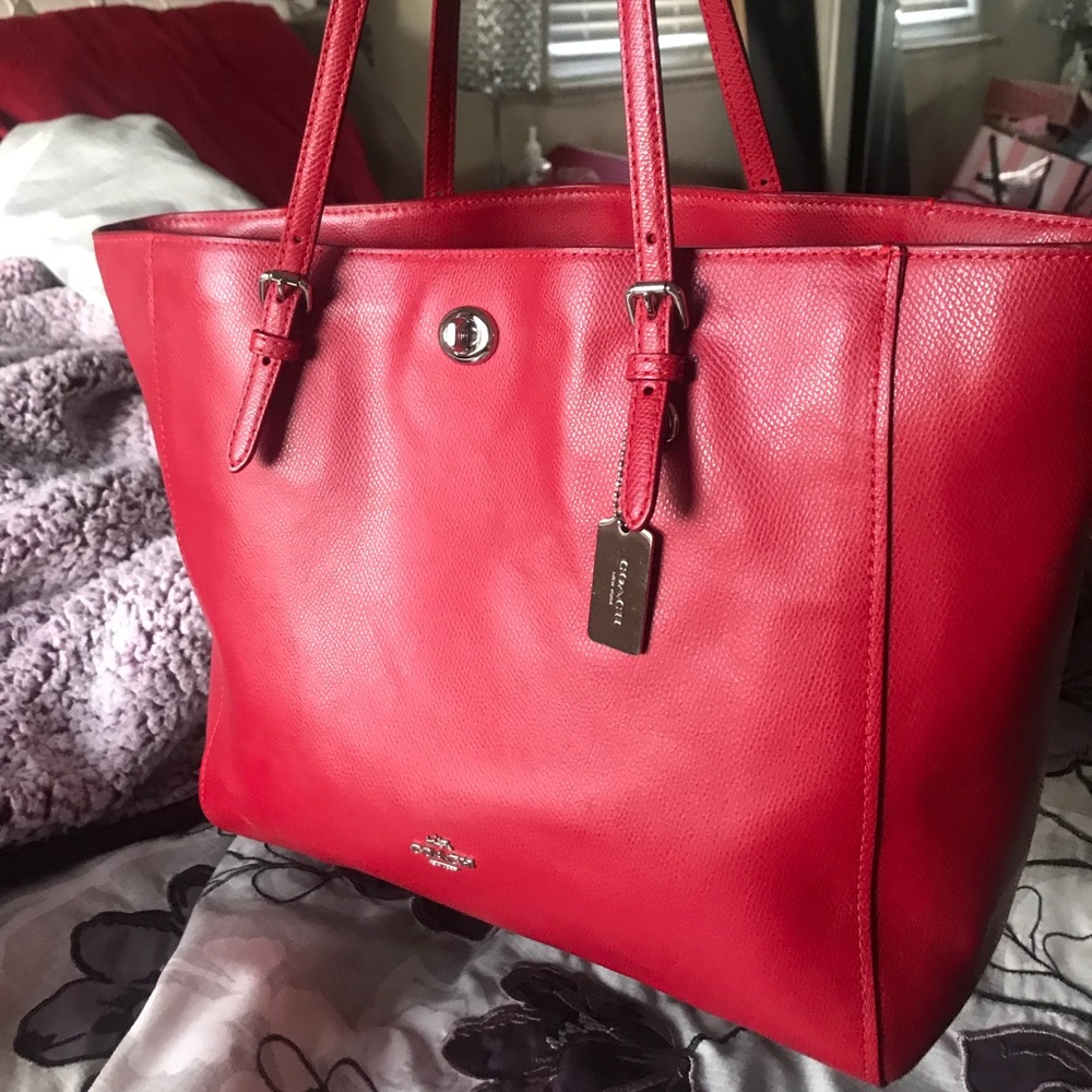 Red coach purse